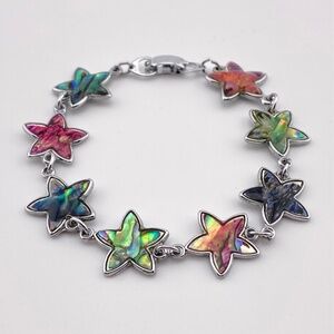 Faux Abalone Flower Star Bracelet